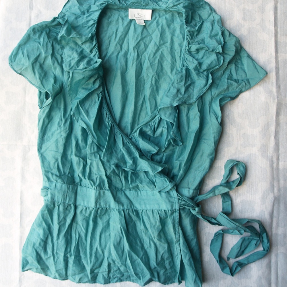 Loft by Ann Taylor - Silk/cotton Wrap Blouse